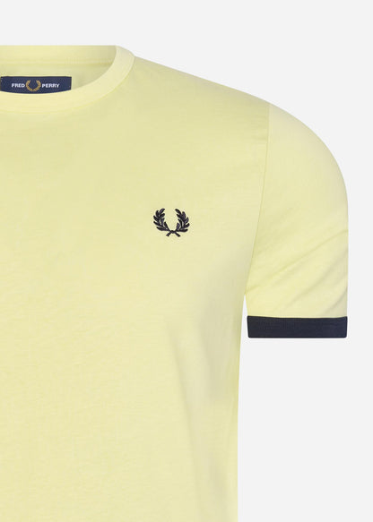 Fred Perry T-shirts  Ringer t-shirt - wax yellow 