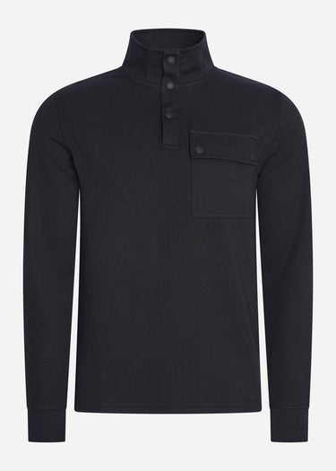 Barbour International Truien  Lever funnel sweat - black 