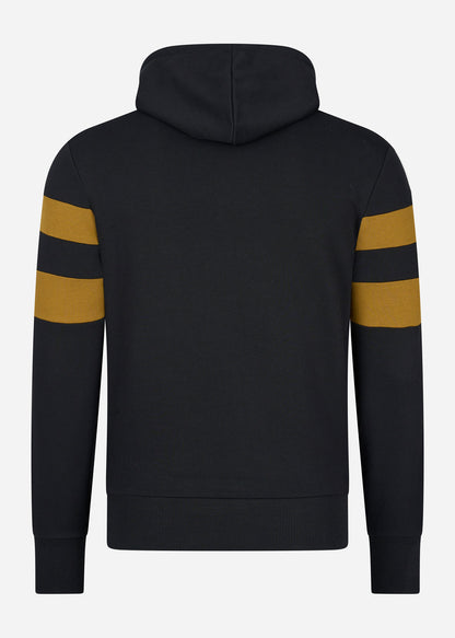 Fred Perry Hoodies  Tipped sleeve hooded sweat - black 