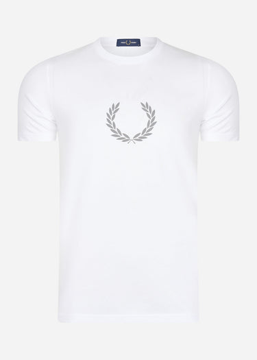 Fred Perry T-shirts  Reflective laurel wreath t-shirt - white 