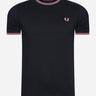 Fred Perry T-shirts  Twin tipped t-shirt - black pink peach 
