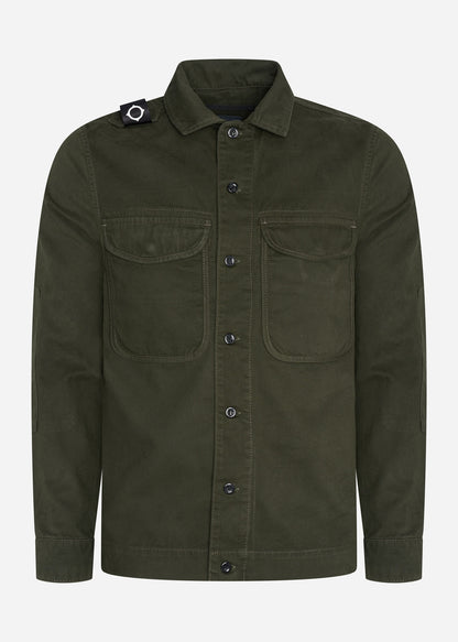 MA.Strum Overshirts  Two pocket overshirt - oil slick 