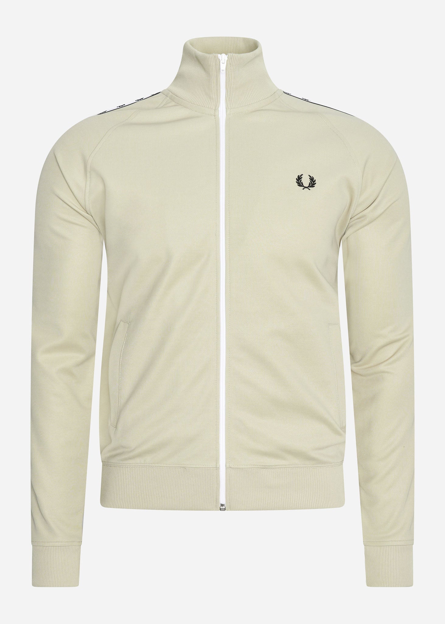 Fred Perry Vesten  Taped track jacket - light oyster 