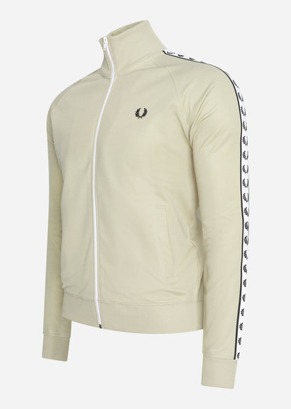 Fred Perry Vesten  Taped track jacket - light oyster 