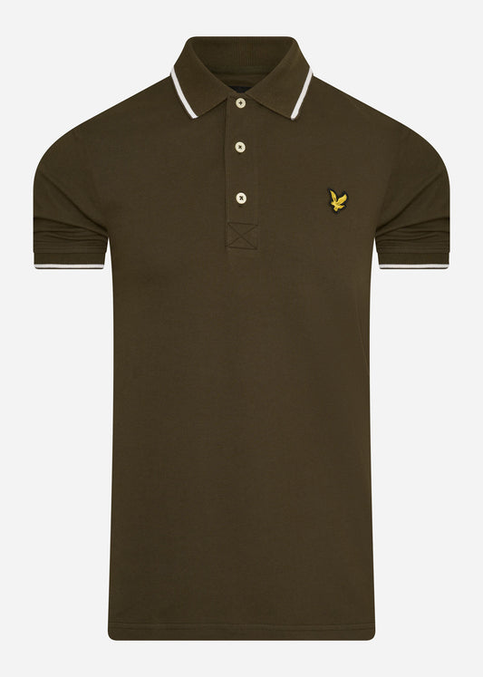 Lyle & Scott Polo's  Tipped polo shirt - olive white 