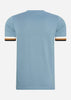 Fred Perry T-shirts  Striped cuff pique t-shirt - ash blue 