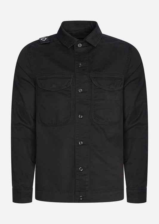 MA.Strum Overshirts  Two pocket overshirt - jet black 