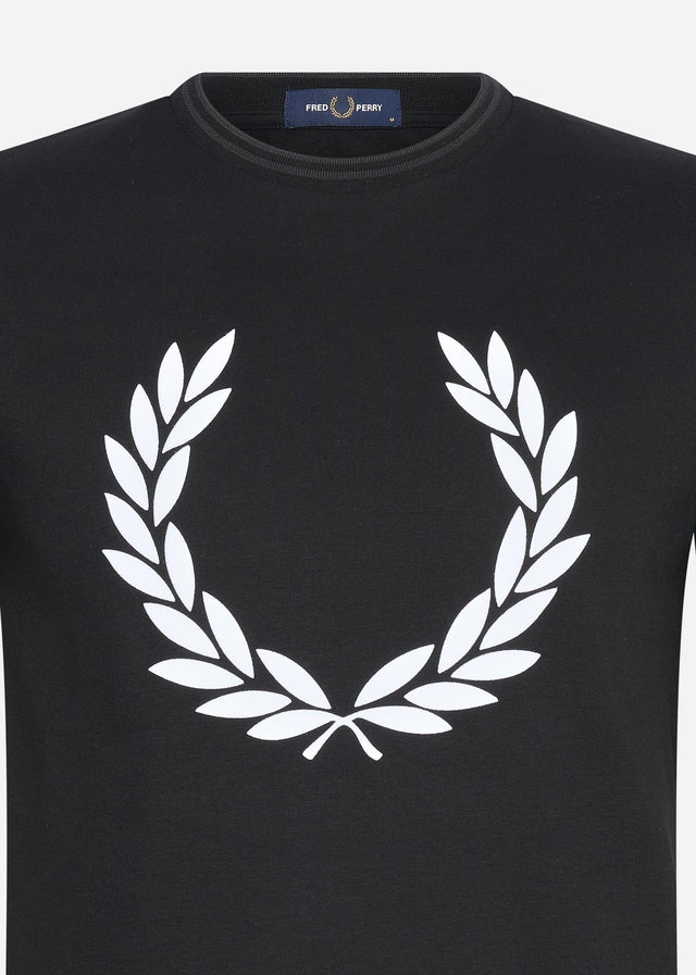 Fred Perry T-shirts  Flock laurel wreath t-shirt - black 