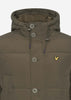 Lyle & Scott Jassen  Heavyweight longline puffer jacket - olive 