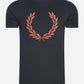 Fred Perry T-shirts  Flock laurel wreath t-shirt - navy 