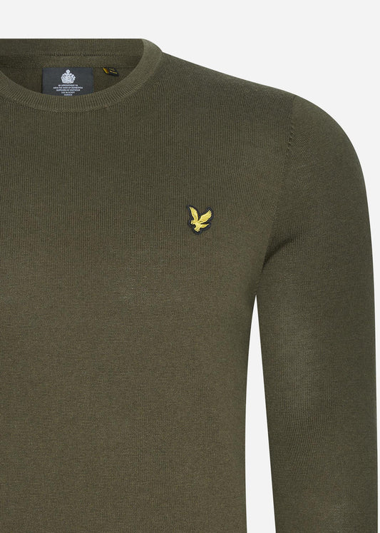 Lyle & Scott Truien  Cotton merino crew jumper - olive 