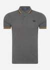 Fred Perry Polo's  Twin tipped polo - gunmetal gold black 