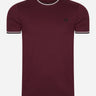 Fred Perry T-shirts  Twin tipped t-shirt - oxblood 