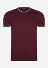 Fred Perry T-shirts  Twin tipped t-shirt - oxblood 