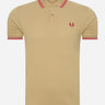Fred Perry Polo's  Twin tipped polo - warm stone blood 