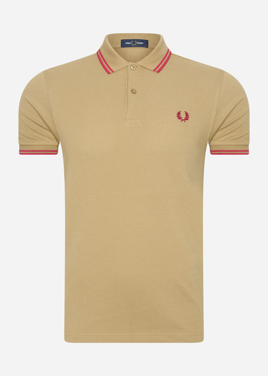 Fred Perry Polo's  Twin tipped polo - warm stone blood 