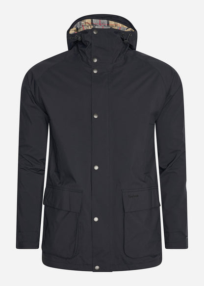 Barbour Jassen  Waterproof hooded bedale - black dress 