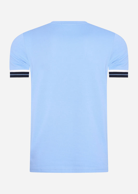 Fred Perry T-shirts  Tramline tipped pique t-shirt - sky 
