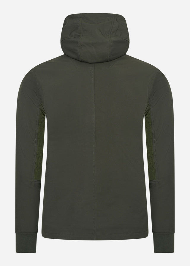 MA.Strum Jassen  Softshell full zip hooded jacket - oil slick 