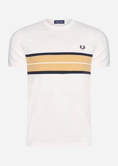 Fred Perry T-shirts  Tramline panel t-shirt - snow white 