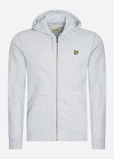 Lyle & Scott Vesten  Zip through hoodie - light grey marl 
