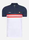 Ellesse Polo's  Muccio polo - navy red white 