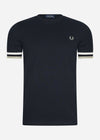 Fred Perry T-shirts  Bold tipped pique t-shirt - navy 