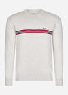 Ben Sherman Truien  Chest stripe crew - ivory 