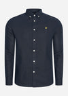 Lyle & Scott Overhemden  Cotton linen shirt - dark navy 