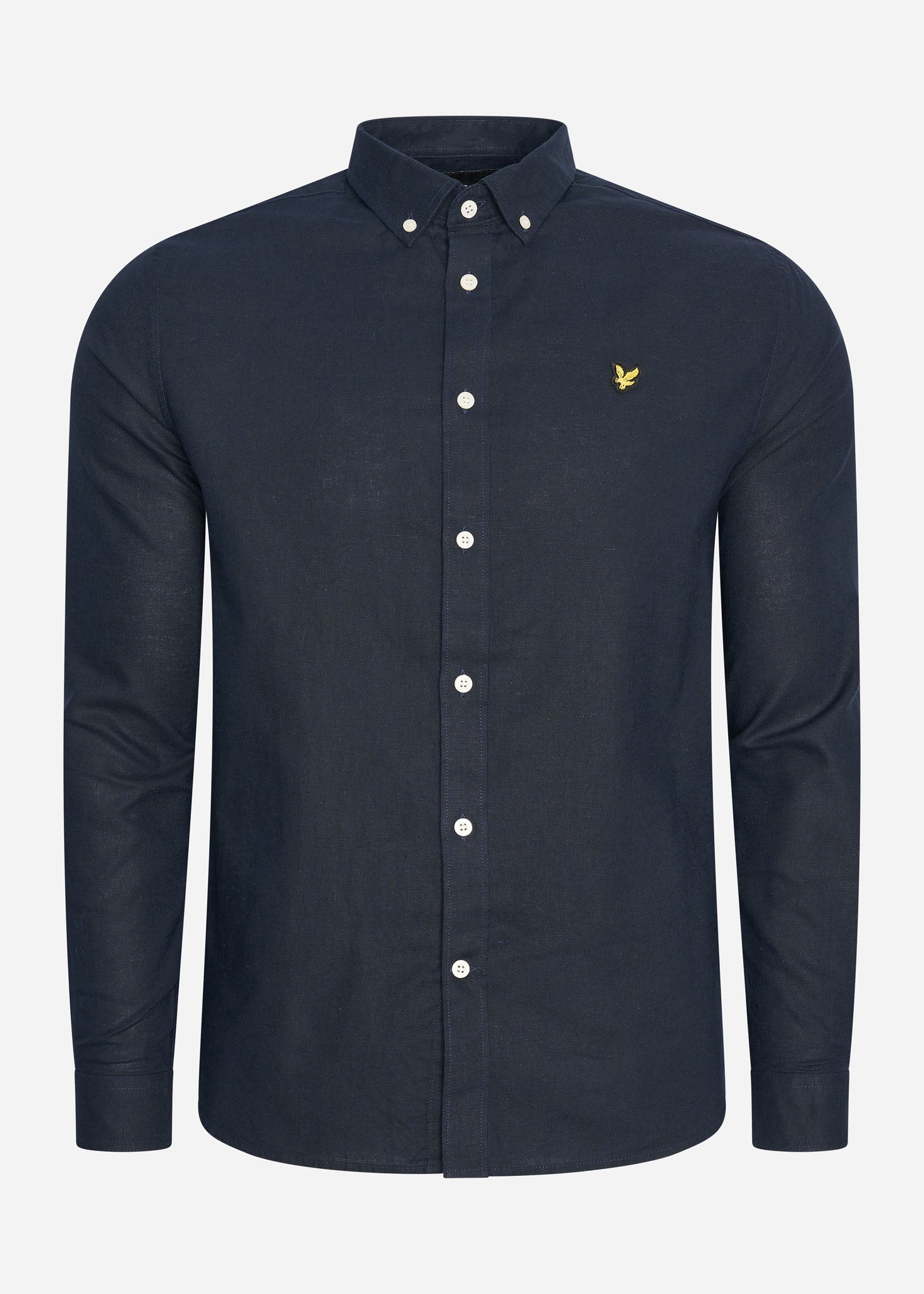 Lyle & Scott Overhemden  Cotton linen shirt - dark navy 