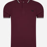 Fred Perry Polo's  Twin tipped fred perry shirt - oxblood ecru black 