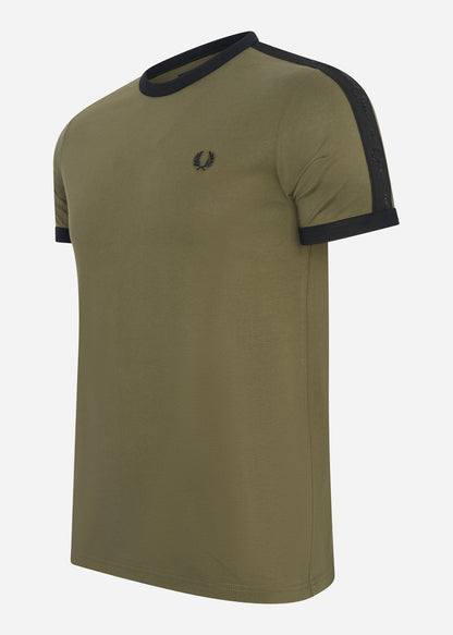 Fred Perry T-shirts  Tonal tape ringer t-shirt - military green 