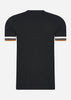 Fred Perry T-shirts  Striped cuff pique t-shirt - black 