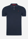 Hackett London Polo's  Cotton pique polo shirt - navy 