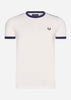 Fred Perry T-shirts  Taped ringer t-shirt - snow white 