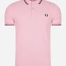 Fred Perry Polo's  Twin tipped fred perry shirt - chalky pink washed red black 