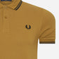 Fred Perry Polo's  Twin tipped polo - dark caramel black 