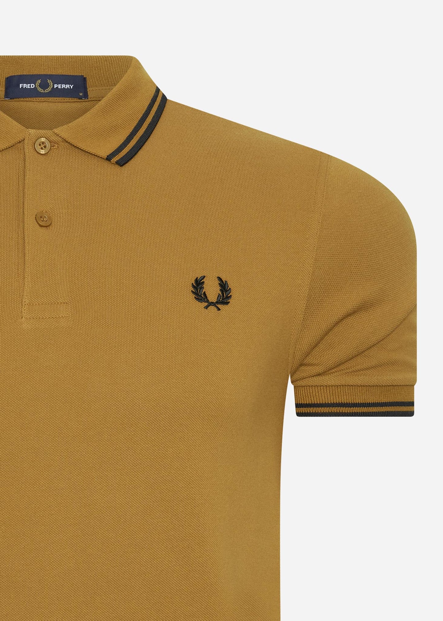 Fred Perry Polo's  Twin tipped polo - dark caramel black 