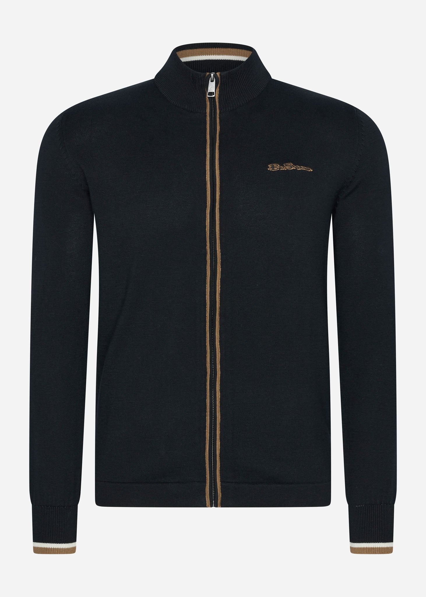 Ben Sherman Vesten  Long sleeve sport zip thru - black 