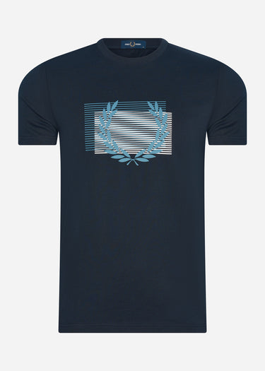 Fred Perry T-shirts  Glitched graphic t-shirt - navy 
