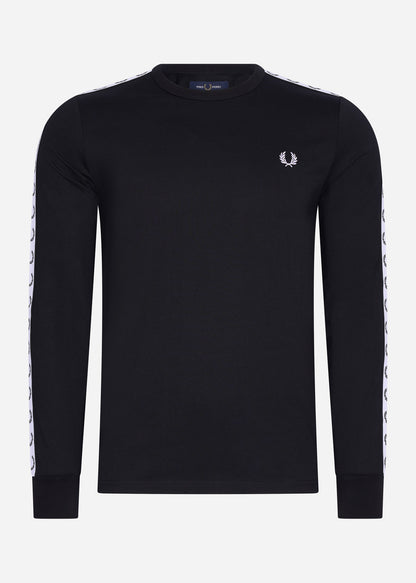 Fred Perry Longsleeve Tees  Taped long sleeve t-shirt - black 