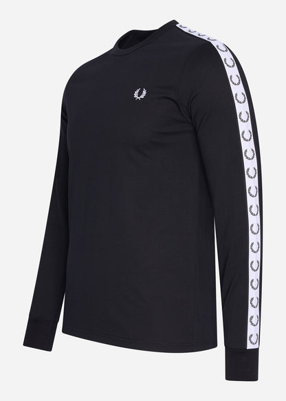 Fred Perry Longsleeve Tees  Taped long sleeve t-shirt - black 