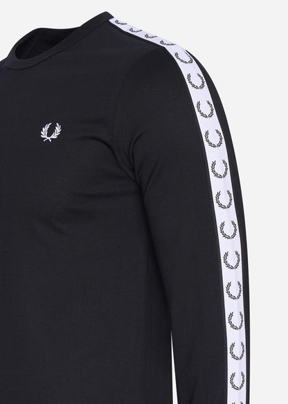 Fred Perry Longsleeve Tees  Taped long sleeve t-shirt - black 