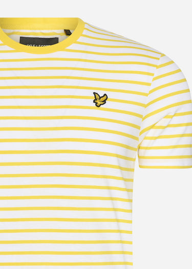 Lyle & Scott T-shirts  Breton stripe t-shirt - sunshine yellow white 