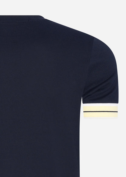 Fred Perry T-shirts  Tramline tipped pique t-shirt - navy 