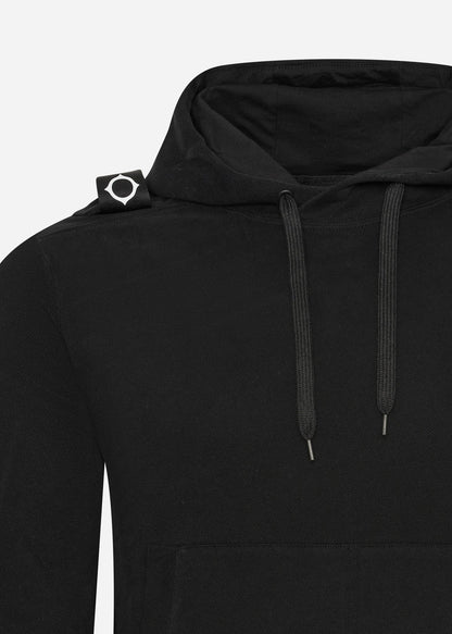 MA.Strum Hoodies  Core overhead hoody- jet black 