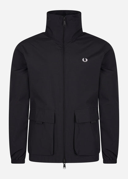 Fred Perry Jassen  Patch pocket zip through jacket - black 