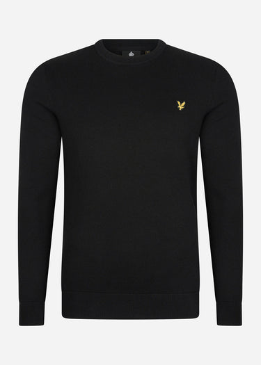 Lyle & Scott Truien Cotton merino crew neck jumper - jet black