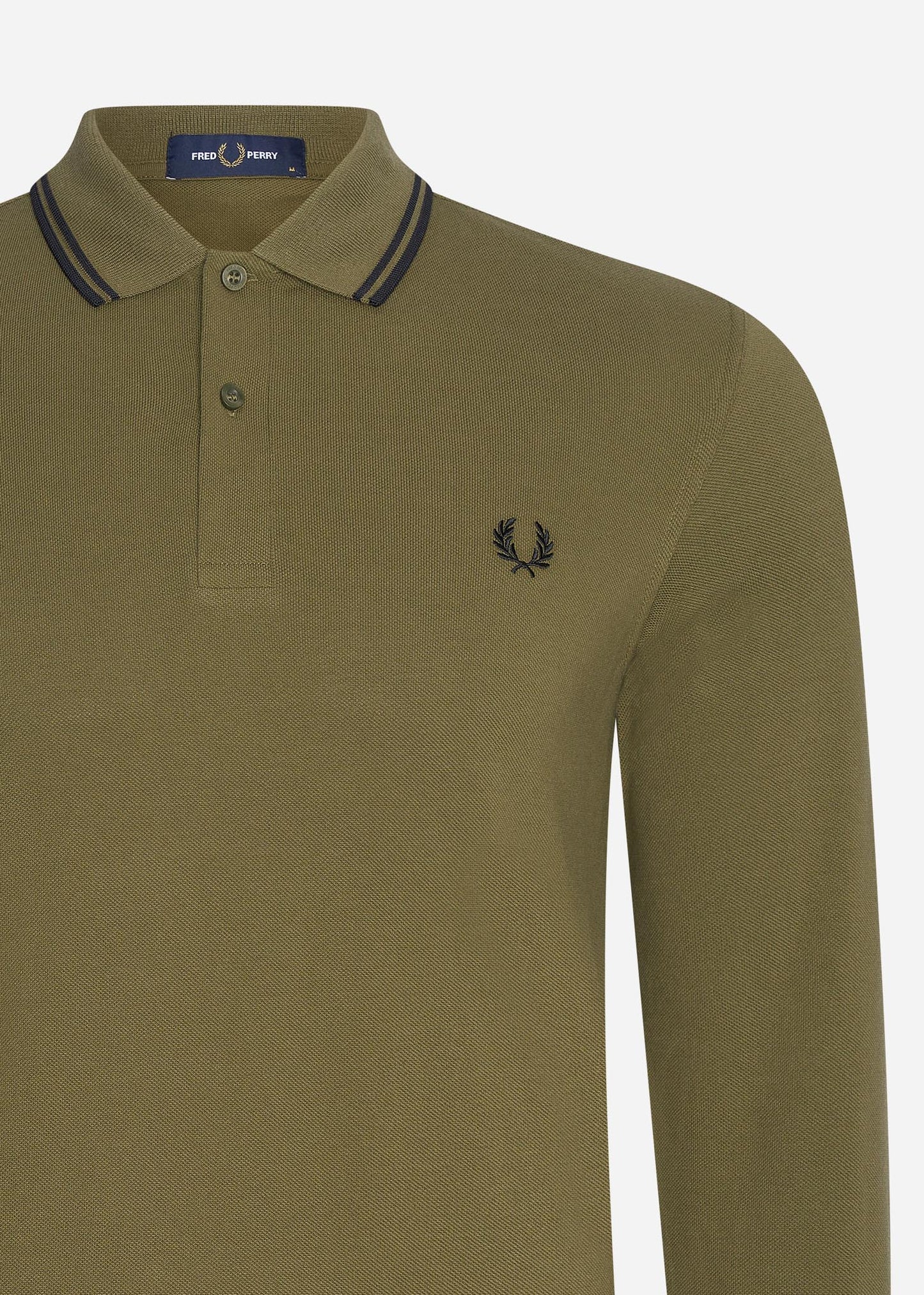 Fred Perry Longsleeve Polo's  LS twin tipped shirt - uniform green black 