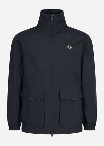 Fred Perry Jassen  Patch pocket zip through jacket - navy 